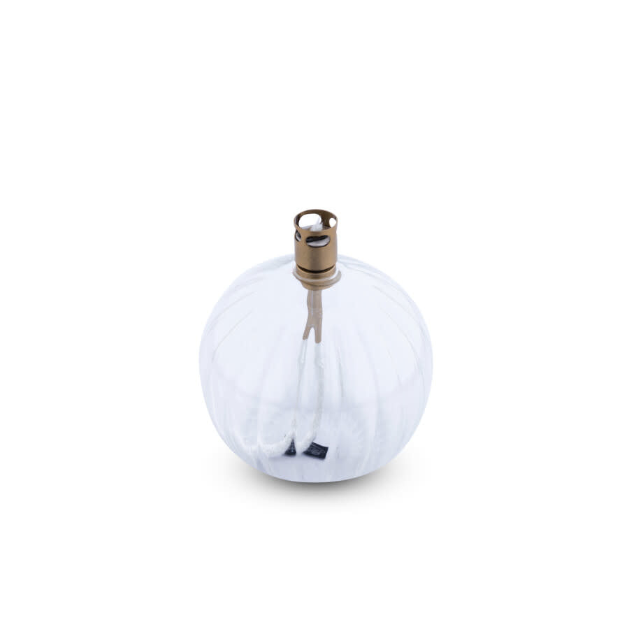 Lampe à Huile Boule Striée - Laiton
