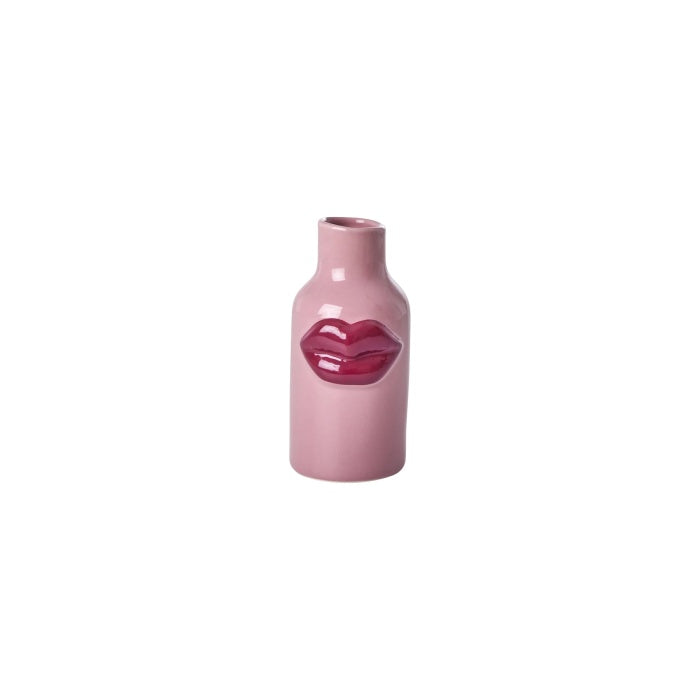 Vase en Céramique avec Bouche Rose Taille XS