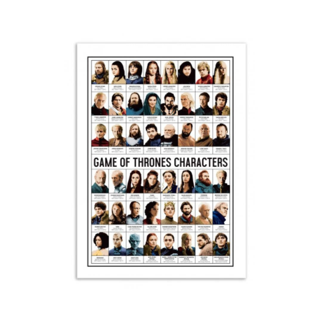 Affiche - Bourdereau - Game of Thrones Characters