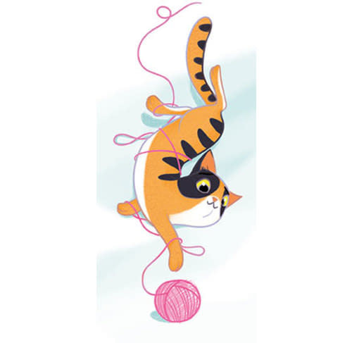 Boekenleggers kleuren - Katten